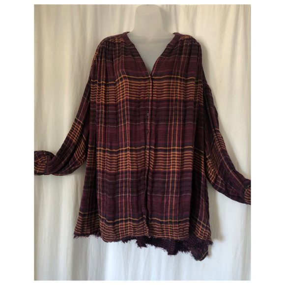 Free People Tops - FREE PEOPLE plaid button-down!